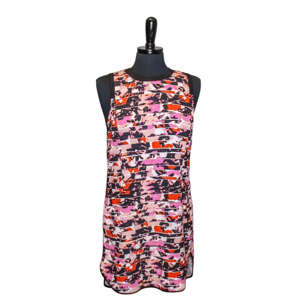 Sam Edelman Tank Dress Hi Low Graphic Floral Striped Print Size M
